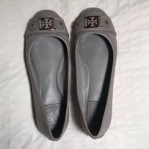 Mint quality Tory Burch grey flats